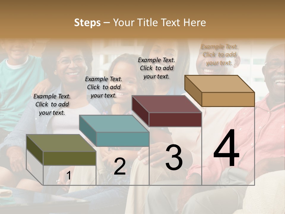 Eighties Multi Generation Family People PowerPoint Template