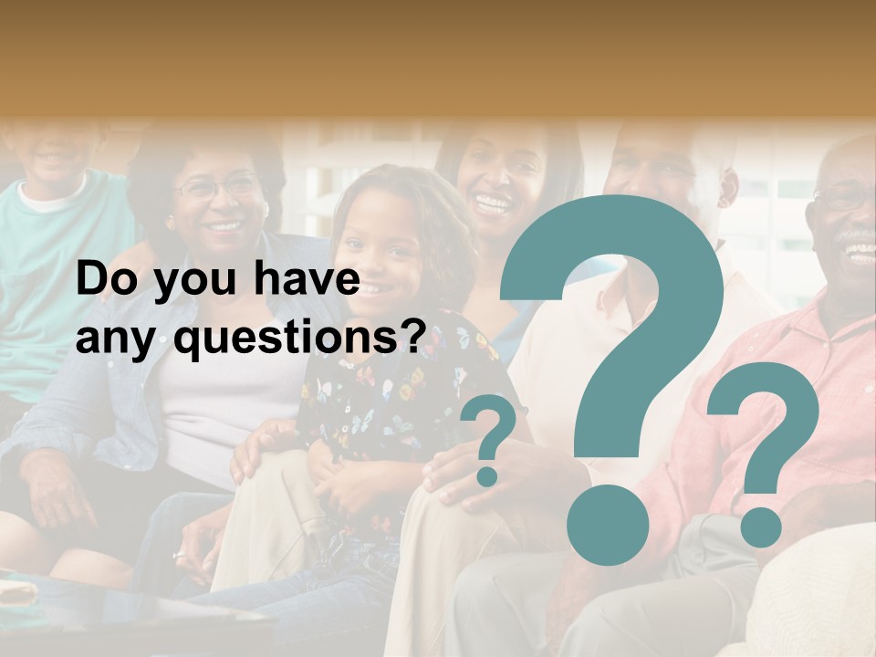 Eighties Multi Generation Family People PowerPoint Template