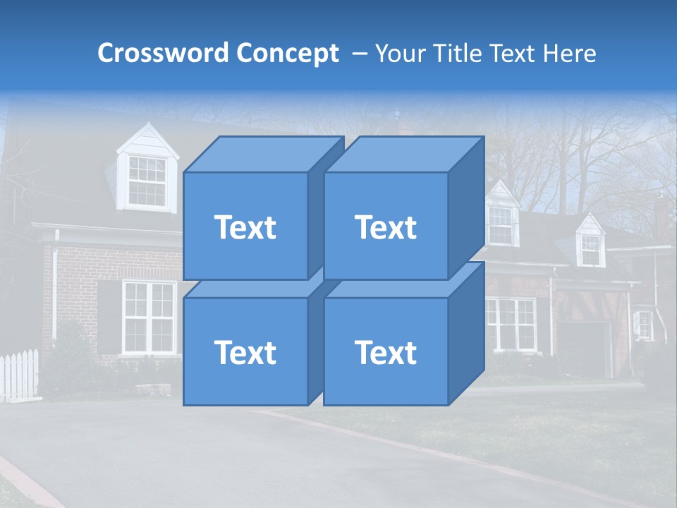 Exterior Dormer Window Driveway PowerPoint Template