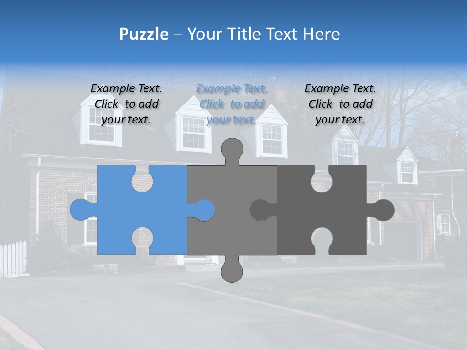 Exterior Dormer Window Driveway PowerPoint Template