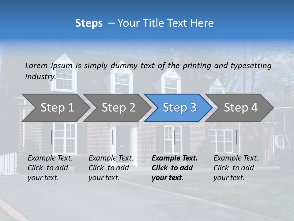 Exterior Dormer Window Driveway PowerPoint Template
