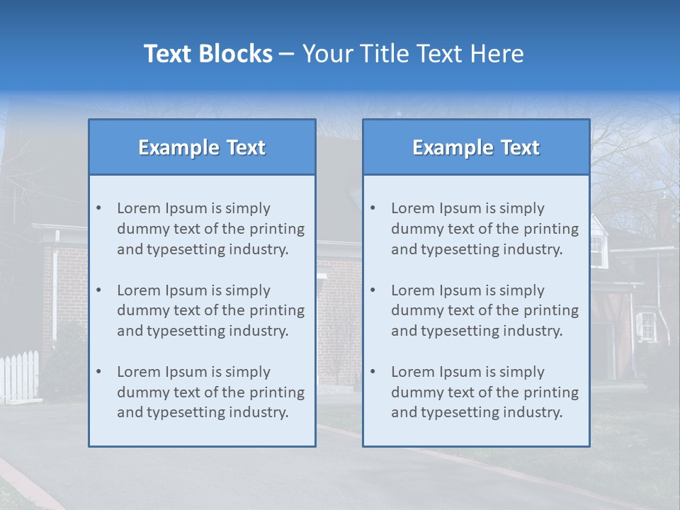 Exterior Dormer Window Driveway PowerPoint Template