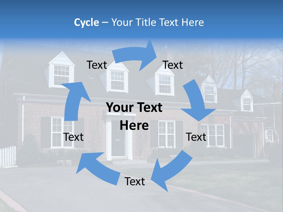 Exterior Dormer Window Driveway PowerPoint Template