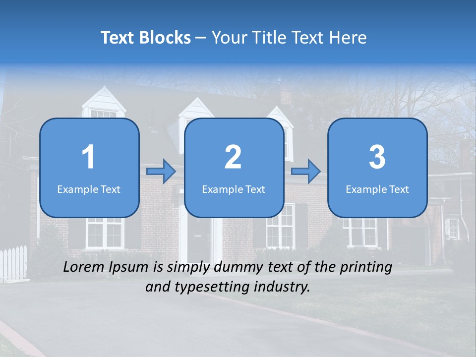 Exterior Dormer Window Driveway PowerPoint Template