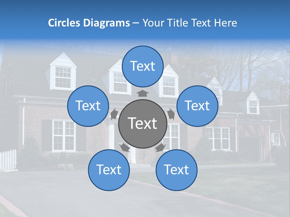 Exterior Dormer Window Driveway PowerPoint Template