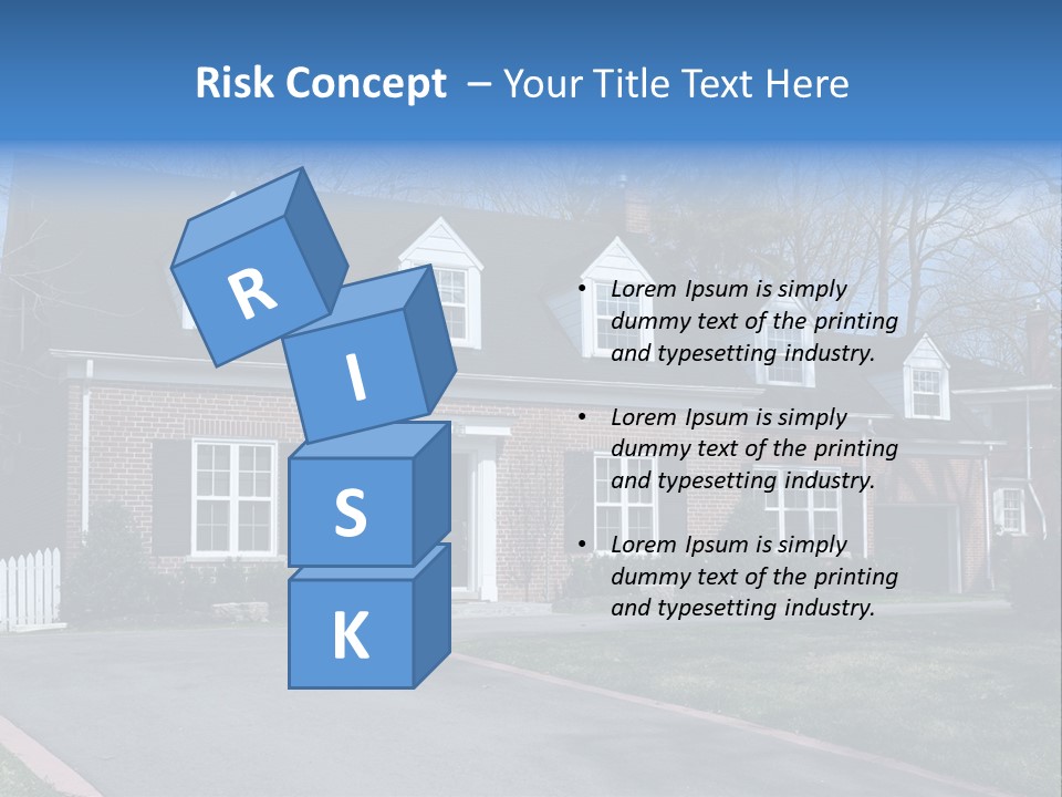 Exterior Dormer Window Driveway PowerPoint Template