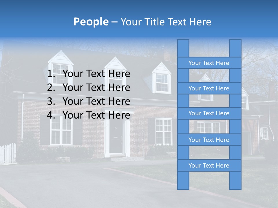 Exterior Dormer Window Driveway PowerPoint Template