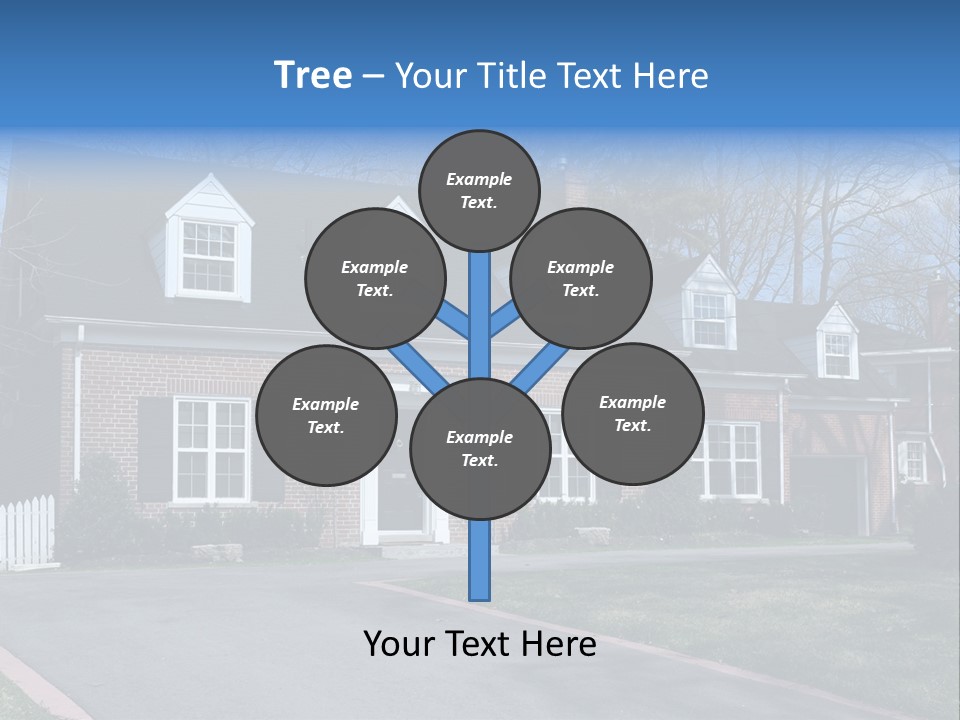 Exterior Dormer Window Driveway PowerPoint Template