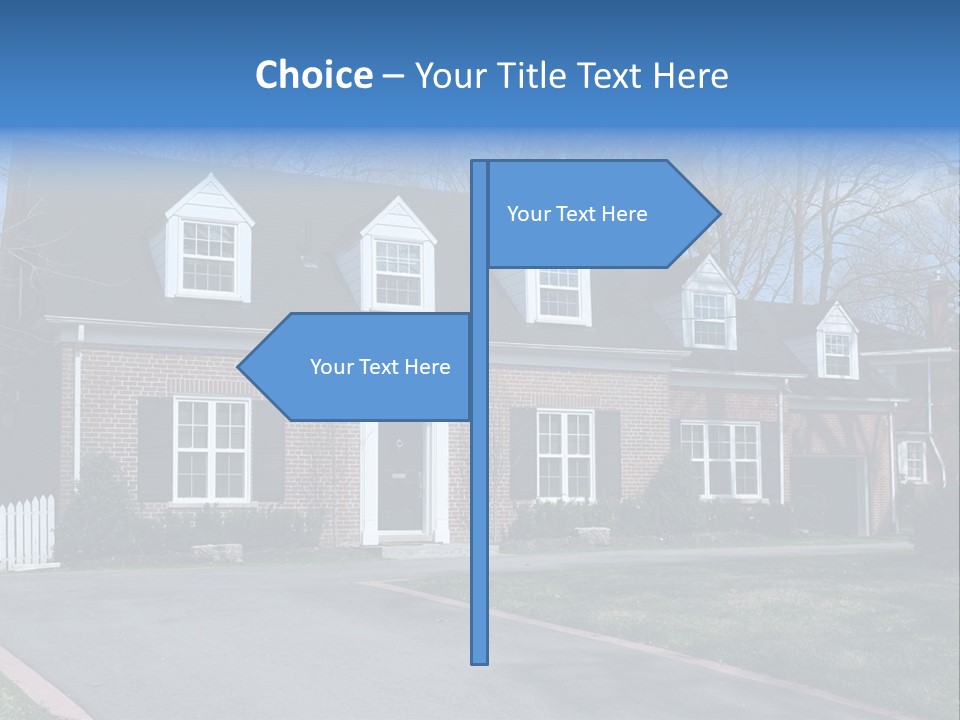 Exterior Dormer Window Driveway PowerPoint Template