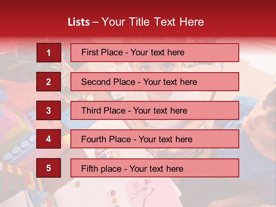 Painter Boy Woman PowerPoint Template