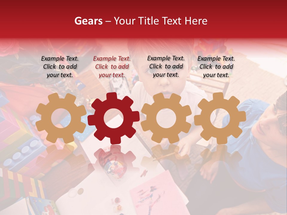 Painter Boy Woman PowerPoint Template