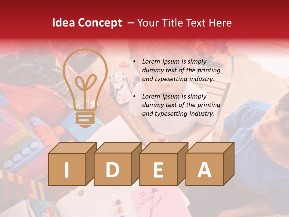 Painter Boy Woman PowerPoint Template