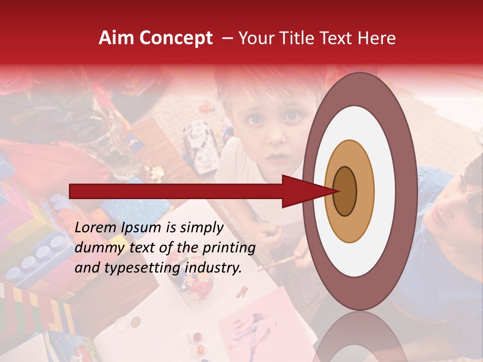 Painter Boy Woman PowerPoint Template