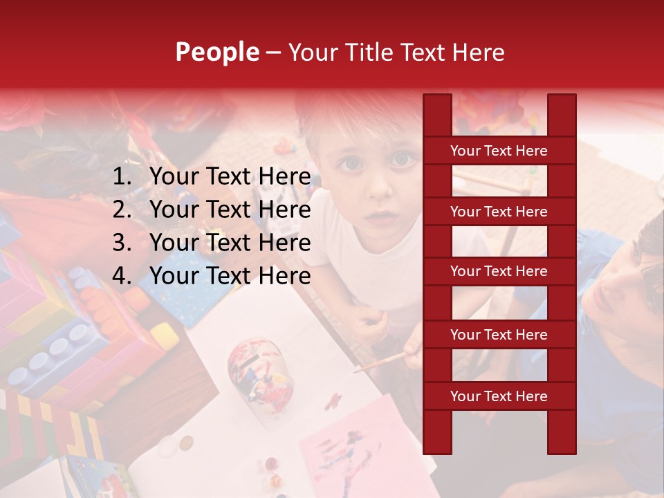 Painter Boy Woman PowerPoint Template