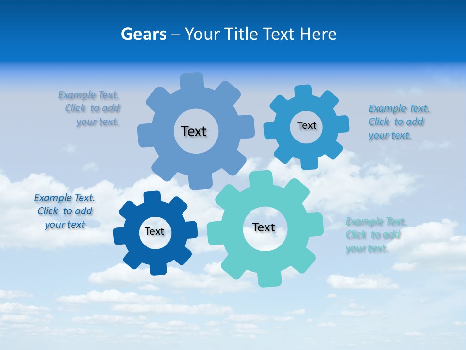 Group Blue Light PowerPoint Template