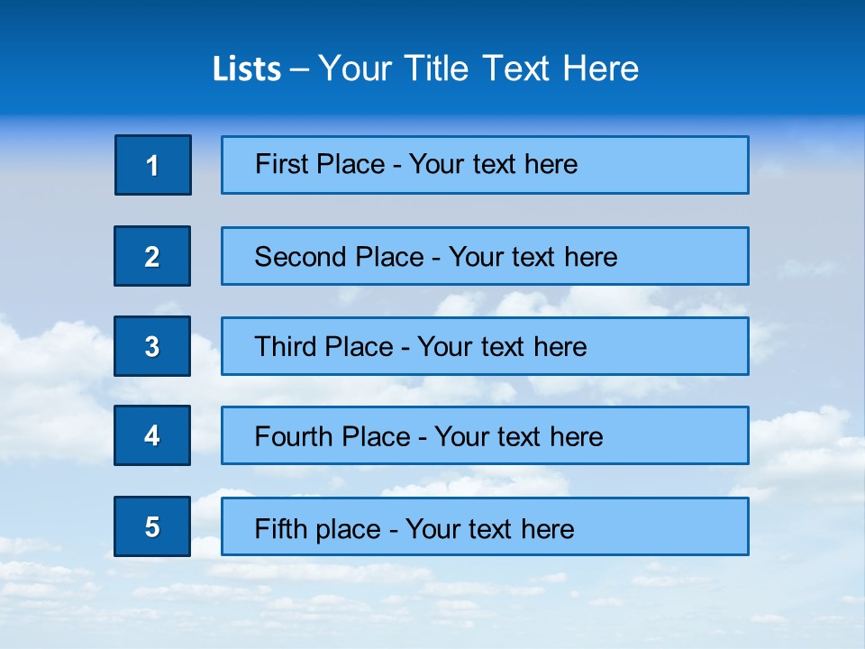 Group Blue Light PowerPoint Template