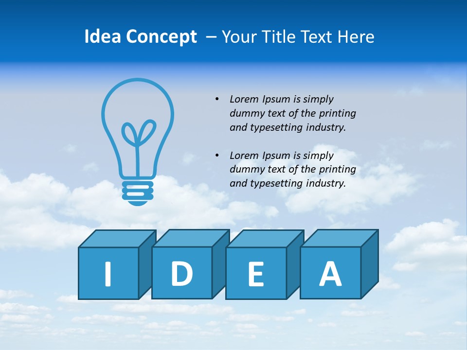 Group Blue Light PowerPoint Template
