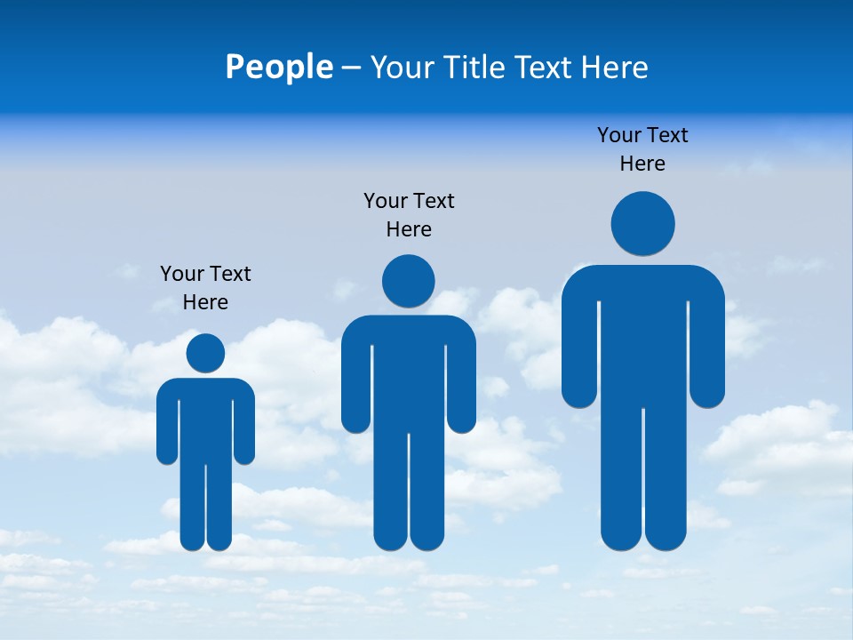 Group Blue Light PowerPoint Template