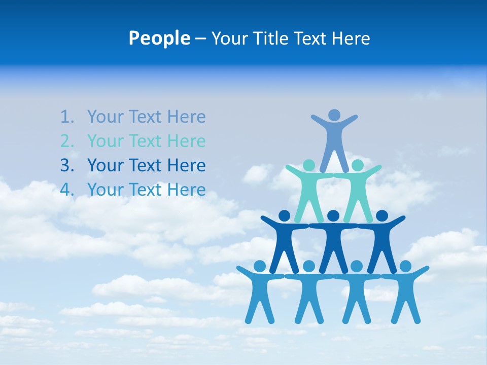 Group Blue Light PowerPoint Template