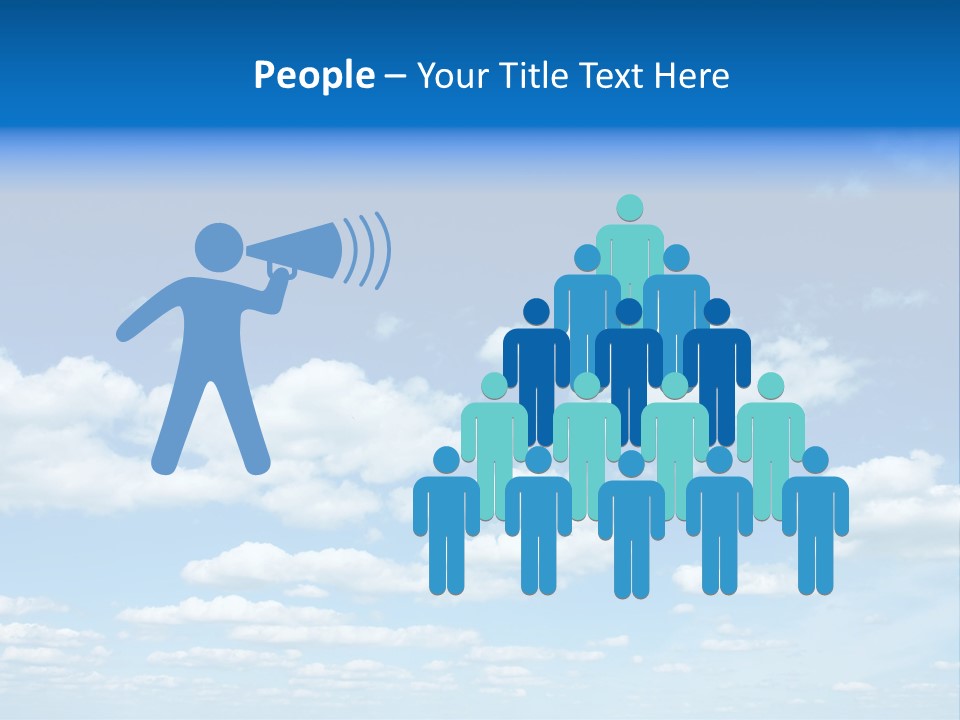 Group Blue Light PowerPoint Template
