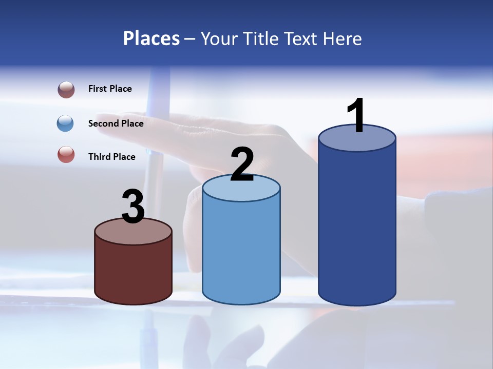 A Person Holding A Pen Over A Piece Of Paper PowerPoint Template