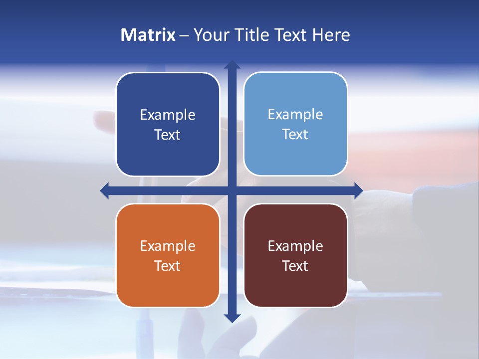 A Person Holding A Pen Over A Piece Of Paper PowerPoint Template