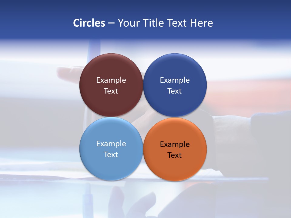 A Person Holding A Pen Over A Piece Of Paper PowerPoint Template