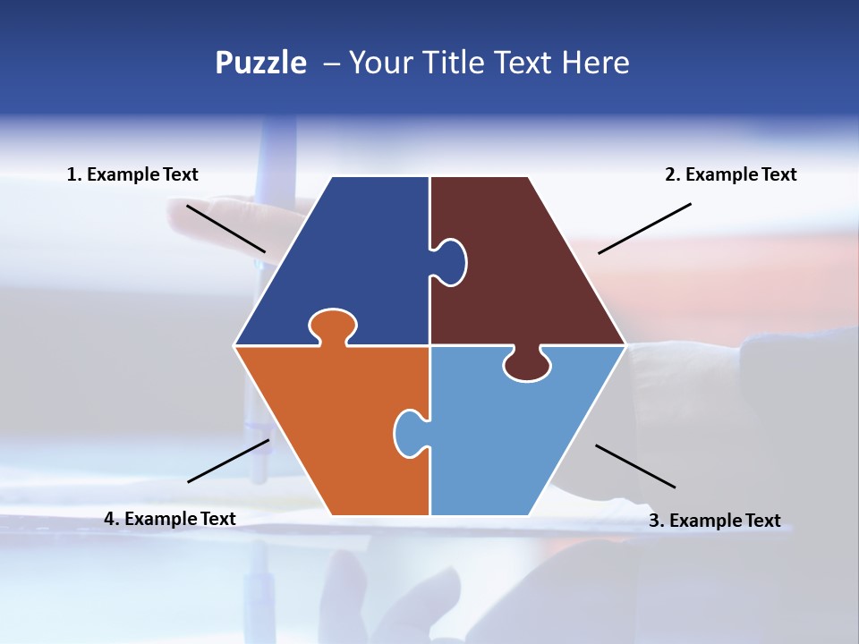 A Person Holding A Pen Over A Piece Of Paper PowerPoint Template