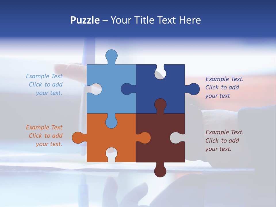 A Person Holding A Pen Over A Piece Of Paper PowerPoint Template