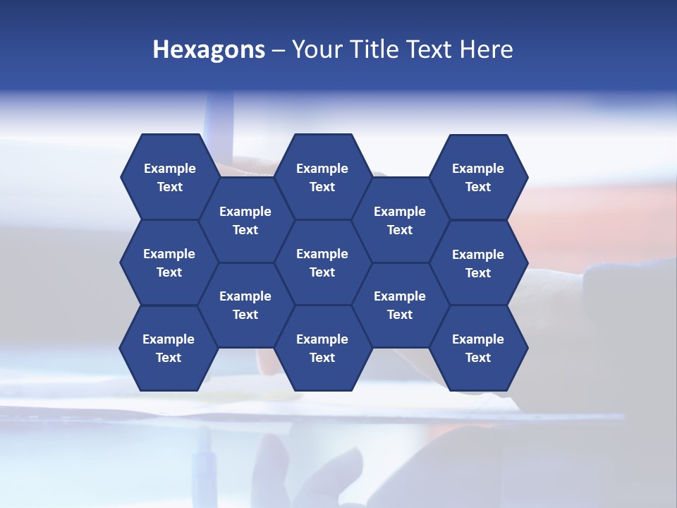 A Person Holding A Pen Over A Piece Of Paper PowerPoint Template