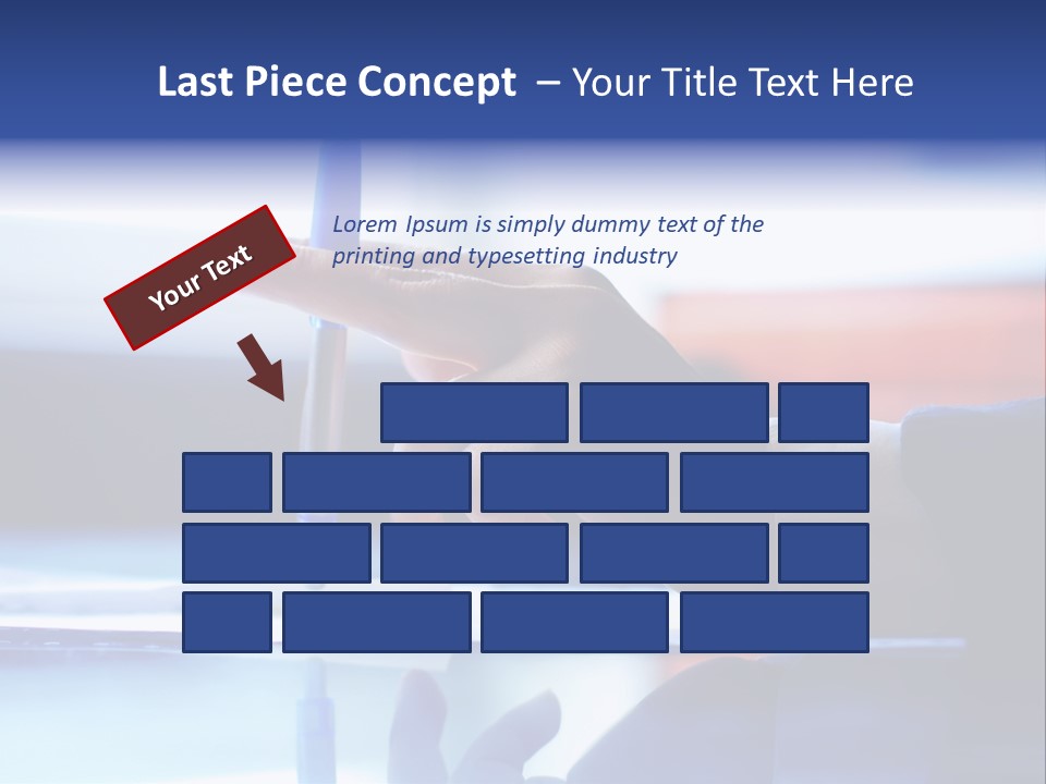 A Person Holding A Pen Over A Piece Of Paper PowerPoint Template