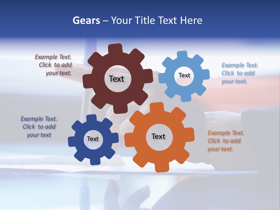 A Person Holding A Pen Over A Piece Of Paper PowerPoint Template