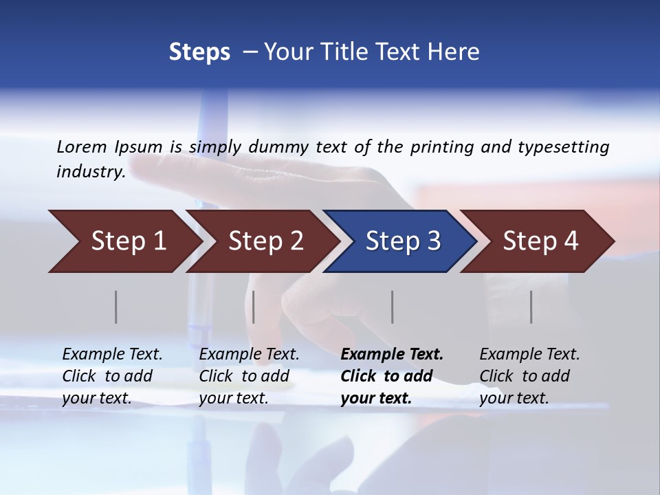 A Person Holding A Pen Over A Piece Of Paper PowerPoint Template