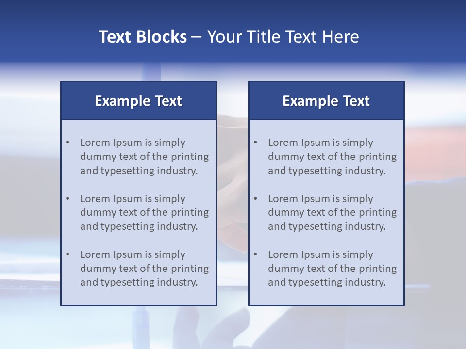 A Person Holding A Pen Over A Piece Of Paper PowerPoint Template