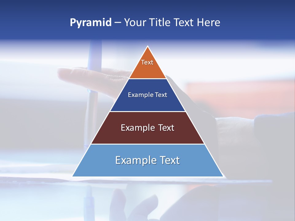 A Person Holding A Pen Over A Piece Of Paper PowerPoint Template