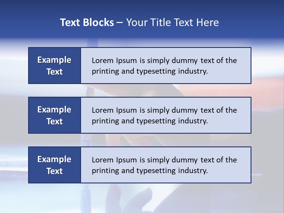 A Person Holding A Pen Over A Piece Of Paper PowerPoint Template