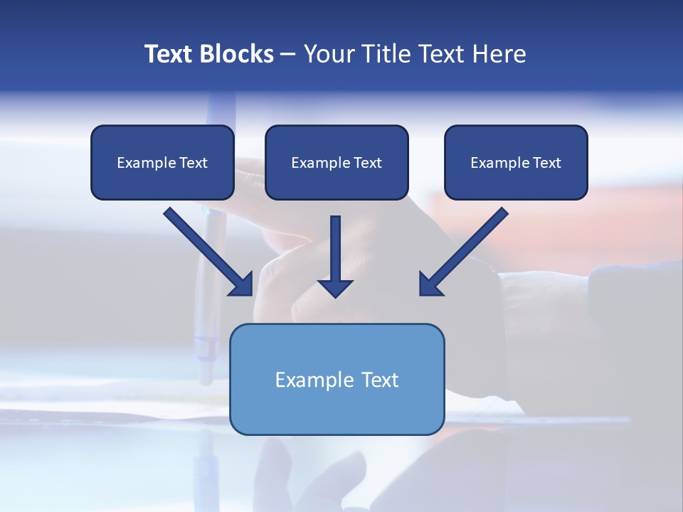 A Person Holding A Pen Over A Piece Of Paper PowerPoint Template