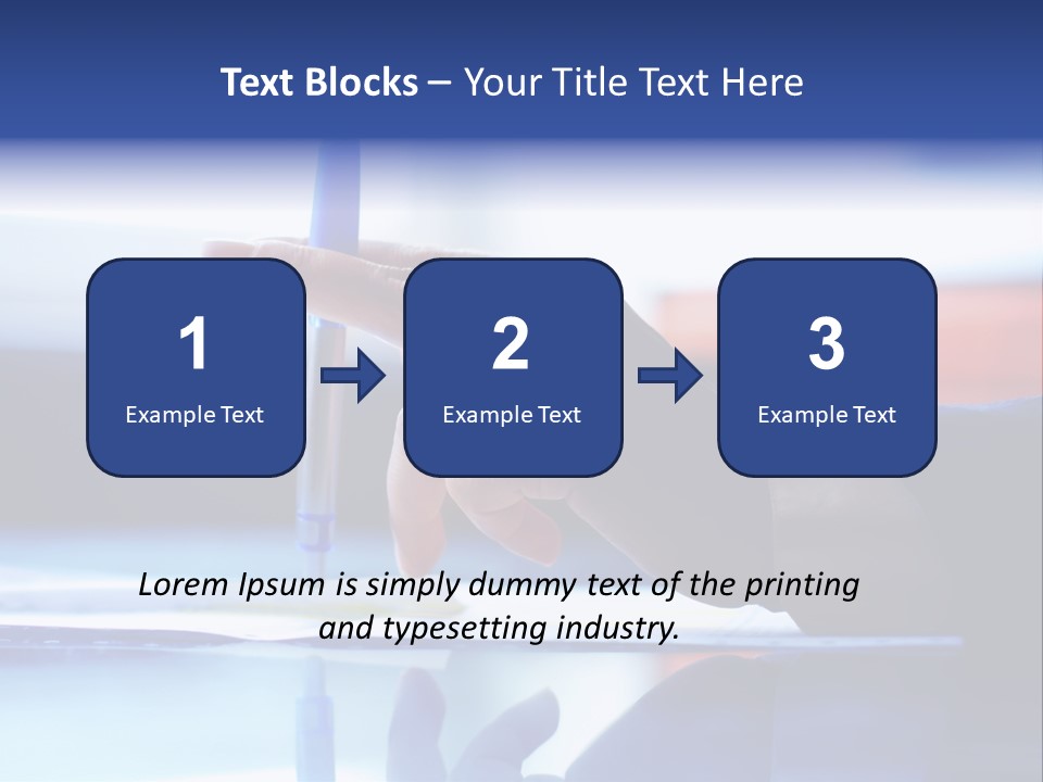 A Person Holding A Pen Over A Piece Of Paper PowerPoint Template