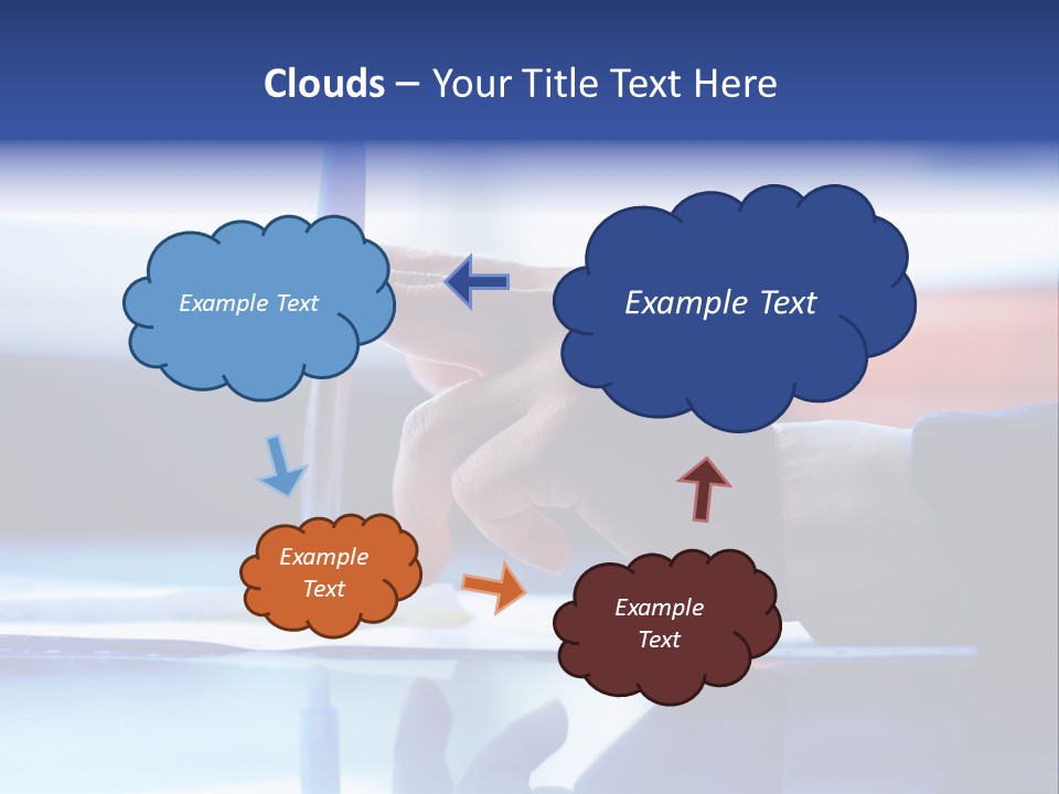 A Person Holding A Pen Over A Piece Of Paper PowerPoint Template