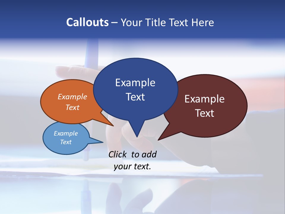 A Person Holding A Pen Over A Piece Of Paper PowerPoint Template