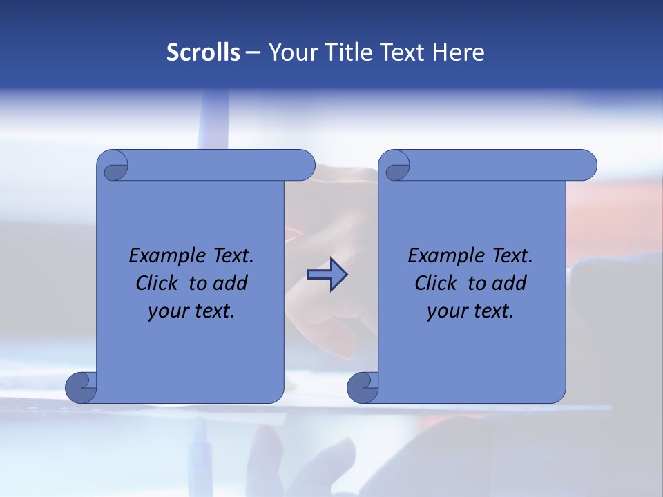 A Person Holding A Pen Over A Piece Of Paper PowerPoint Template