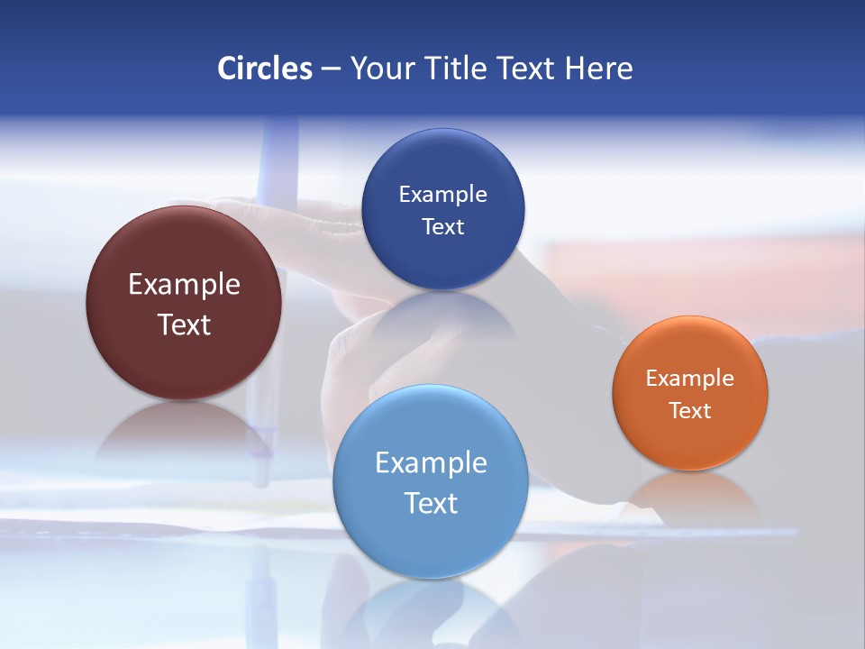 A Person Holding A Pen Over A Piece Of Paper PowerPoint Template