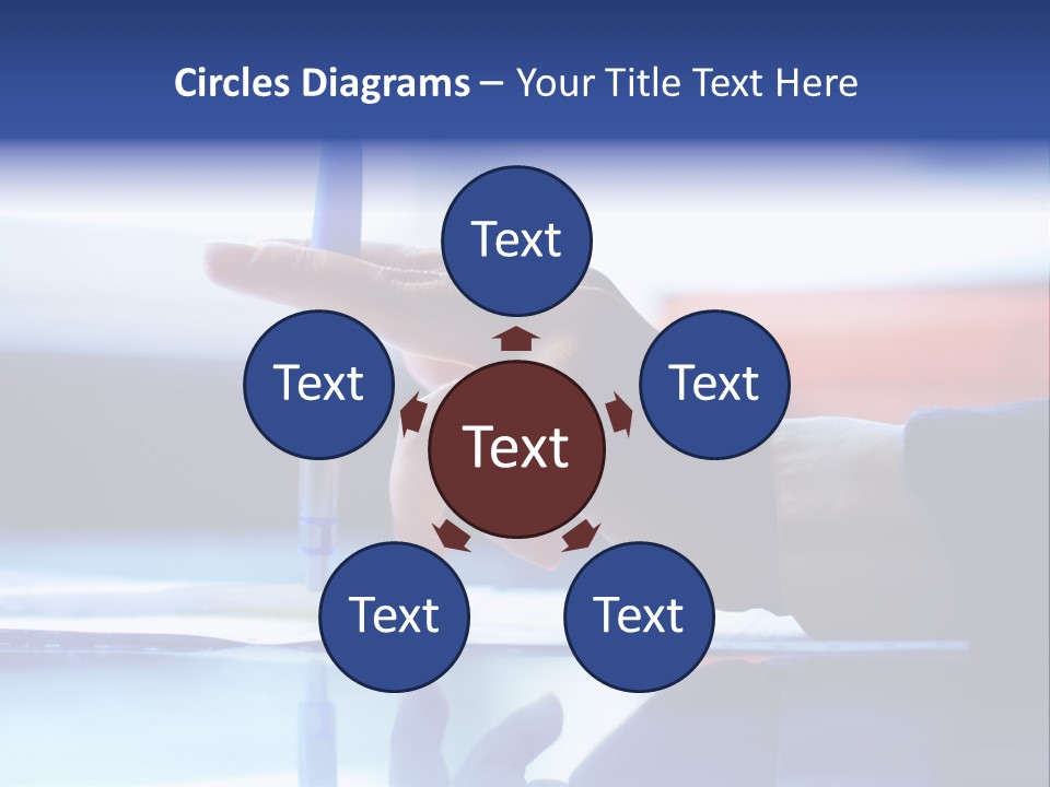 A Person Holding A Pen Over A Piece Of Paper PowerPoint Template