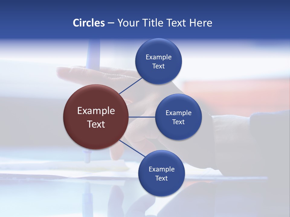 A Person Holding A Pen Over A Piece Of Paper PowerPoint Template