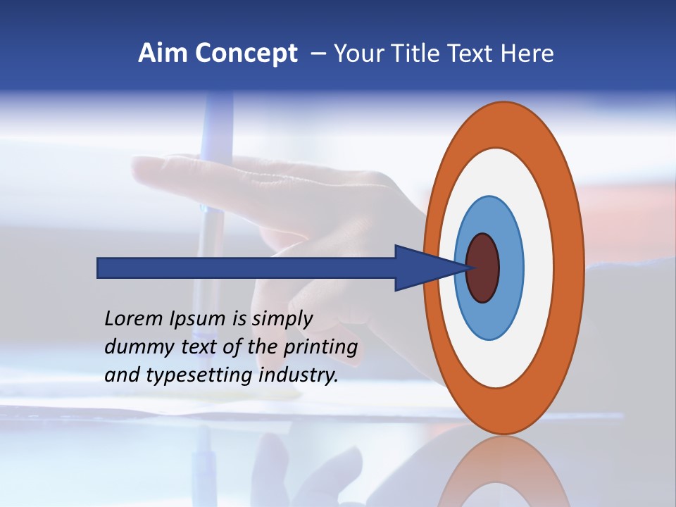 A Person Holding A Pen Over A Piece Of Paper PowerPoint Template