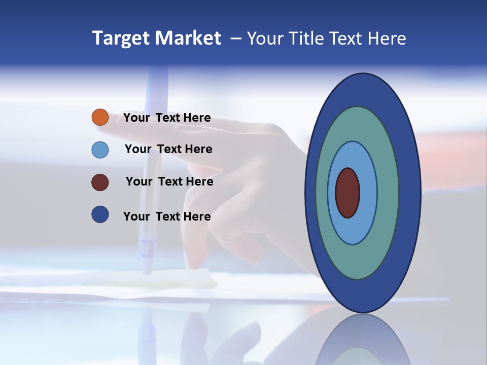 A Person Holding A Pen Over A Piece Of Paper PowerPoint Template