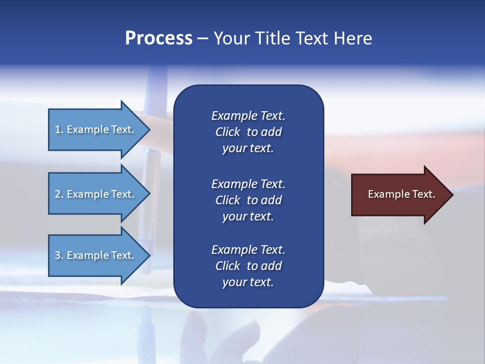 A Person Holding A Pen Over A Piece Of Paper PowerPoint Template