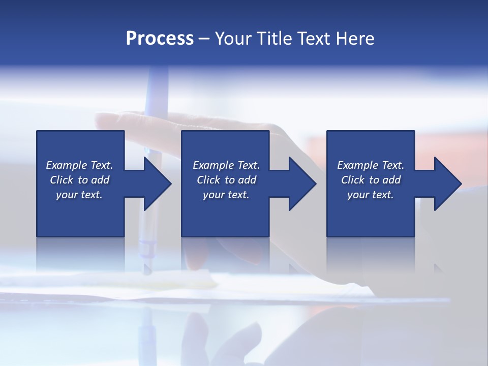 A Person Holding A Pen Over A Piece Of Paper PowerPoint Template