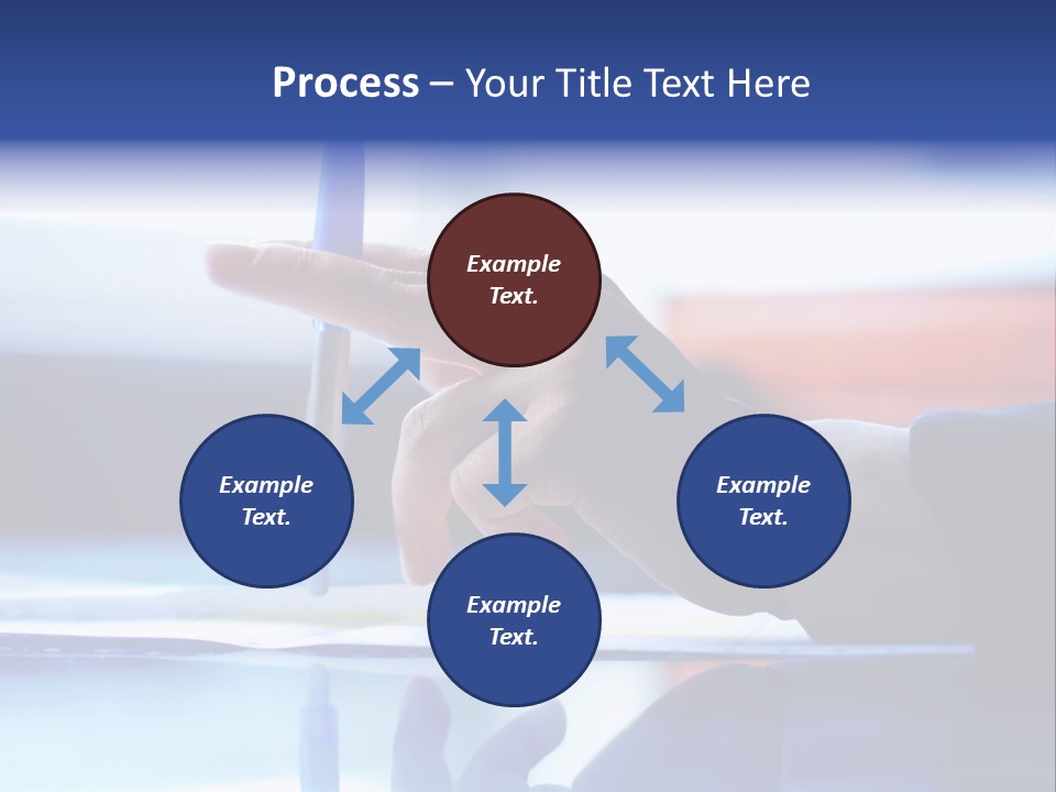 A Person Holding A Pen Over A Piece Of Paper PowerPoint Template