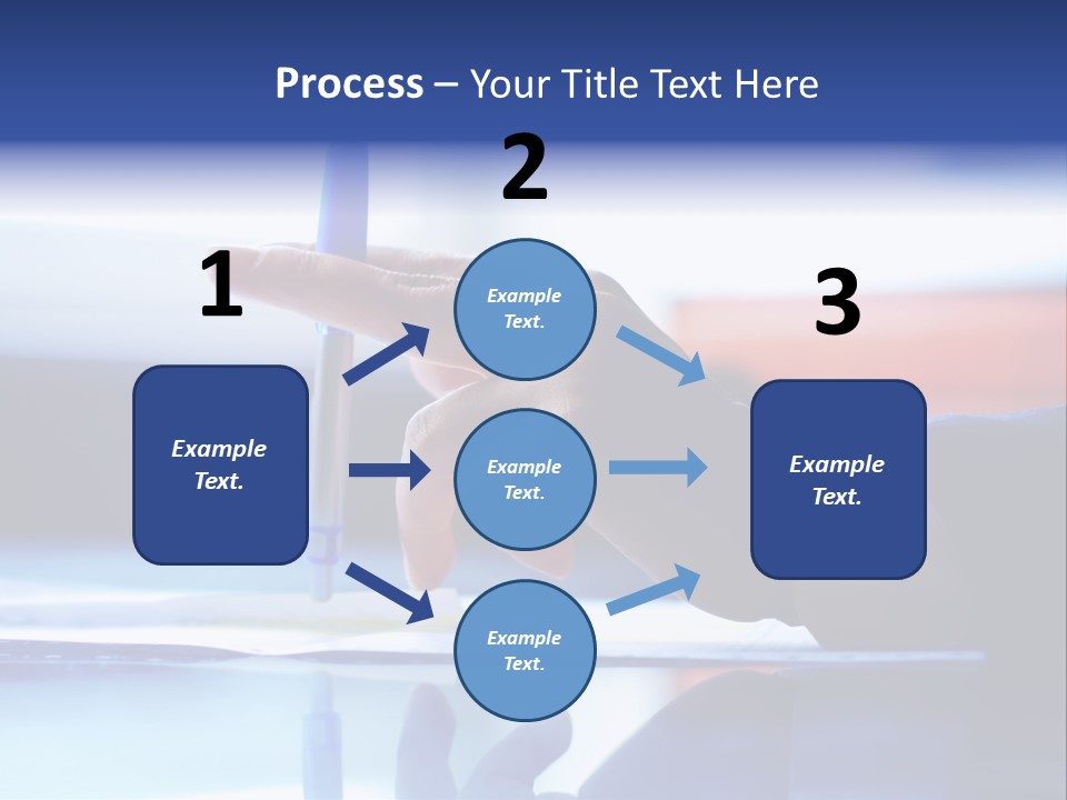 A Person Holding A Pen Over A Piece Of Paper PowerPoint Template